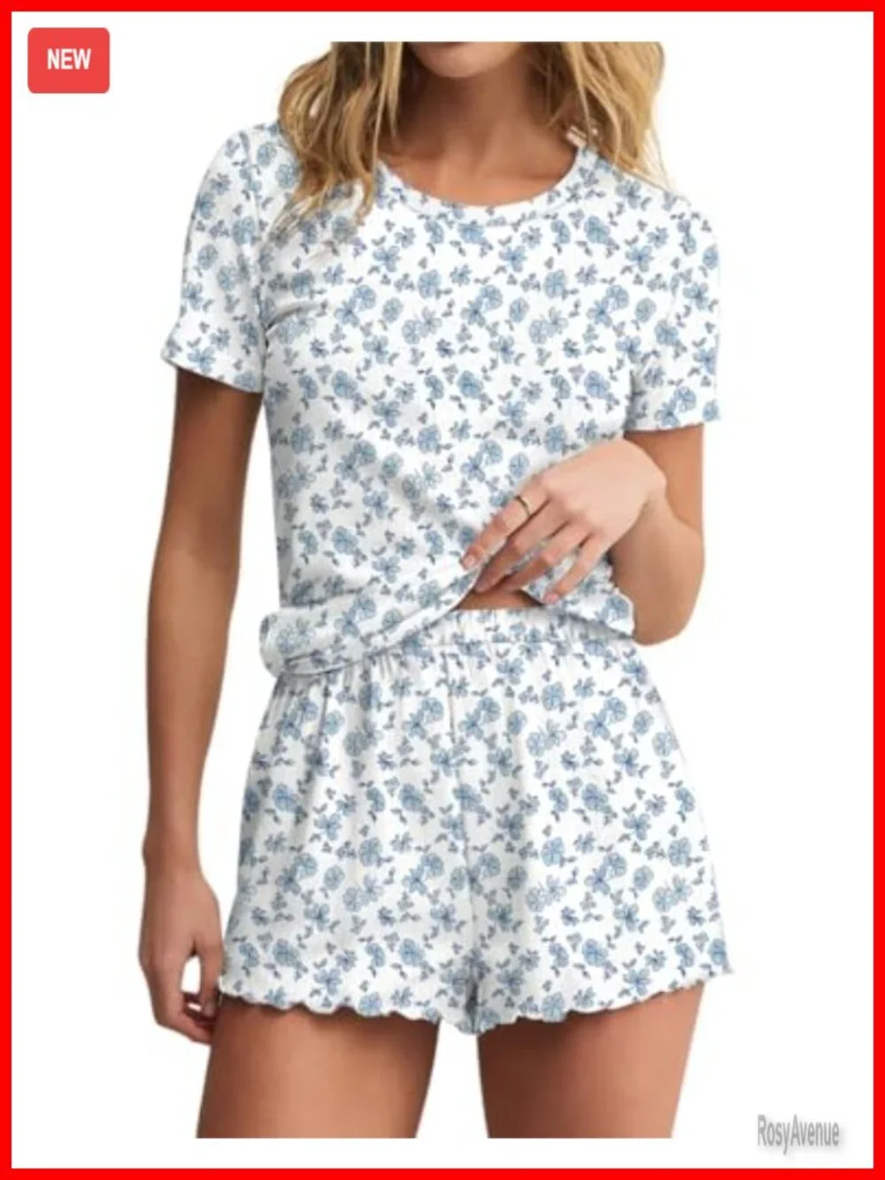 Women's Pajama Sets 2 Piece Cute Pj Short Sleeve Shirt Shorts Sleepwear Set